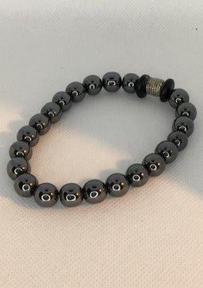 Hematite and black bracelet - RK Queen B elegant Jewelry